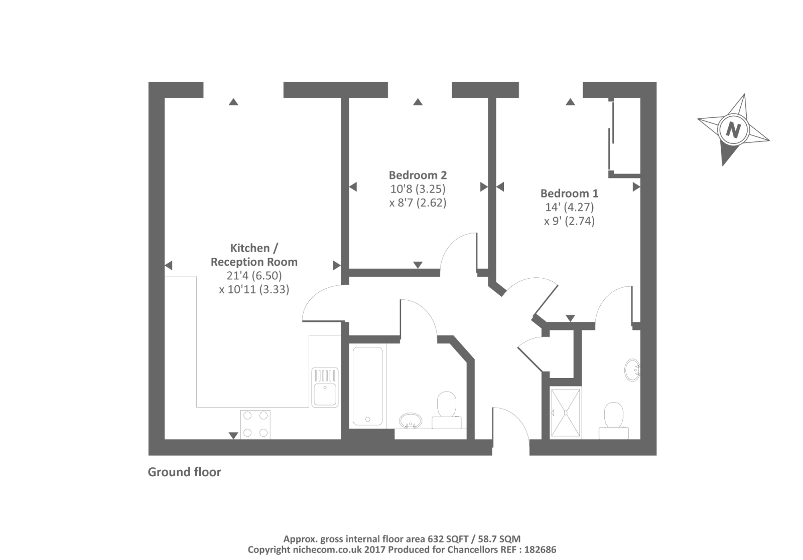 2 Bedrooms Flat to rent in Newbury, Berkshire RG14
