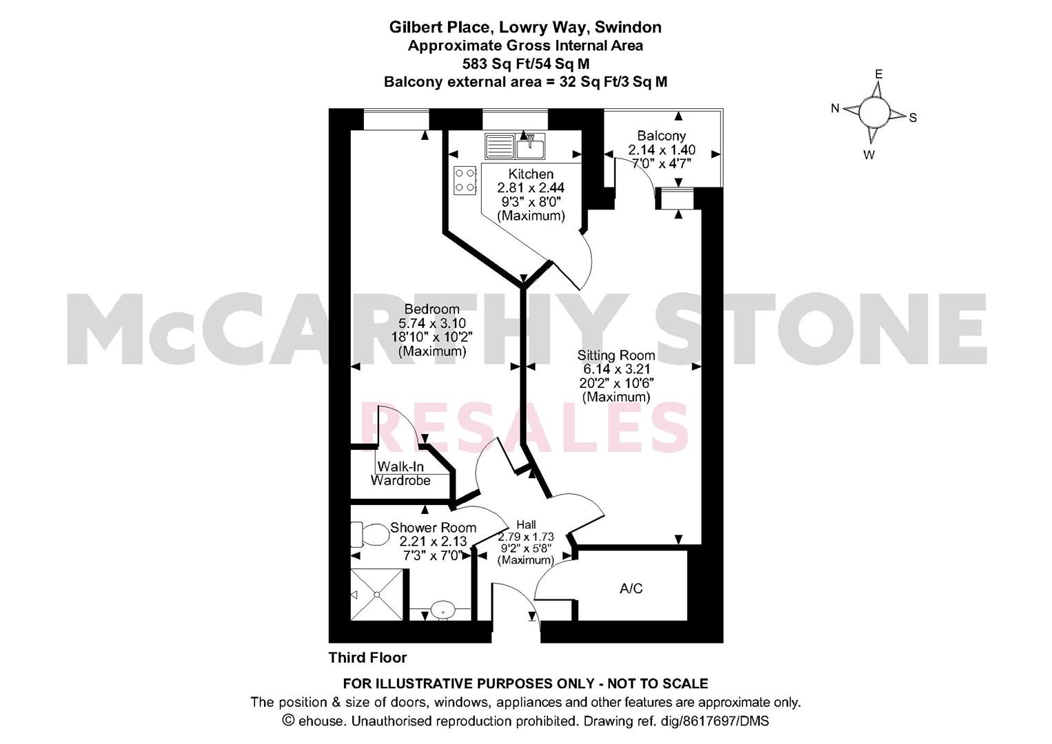 Gilbert Place, Lowry Way, Swindon, WIltshire, SN3 1FX floorplan