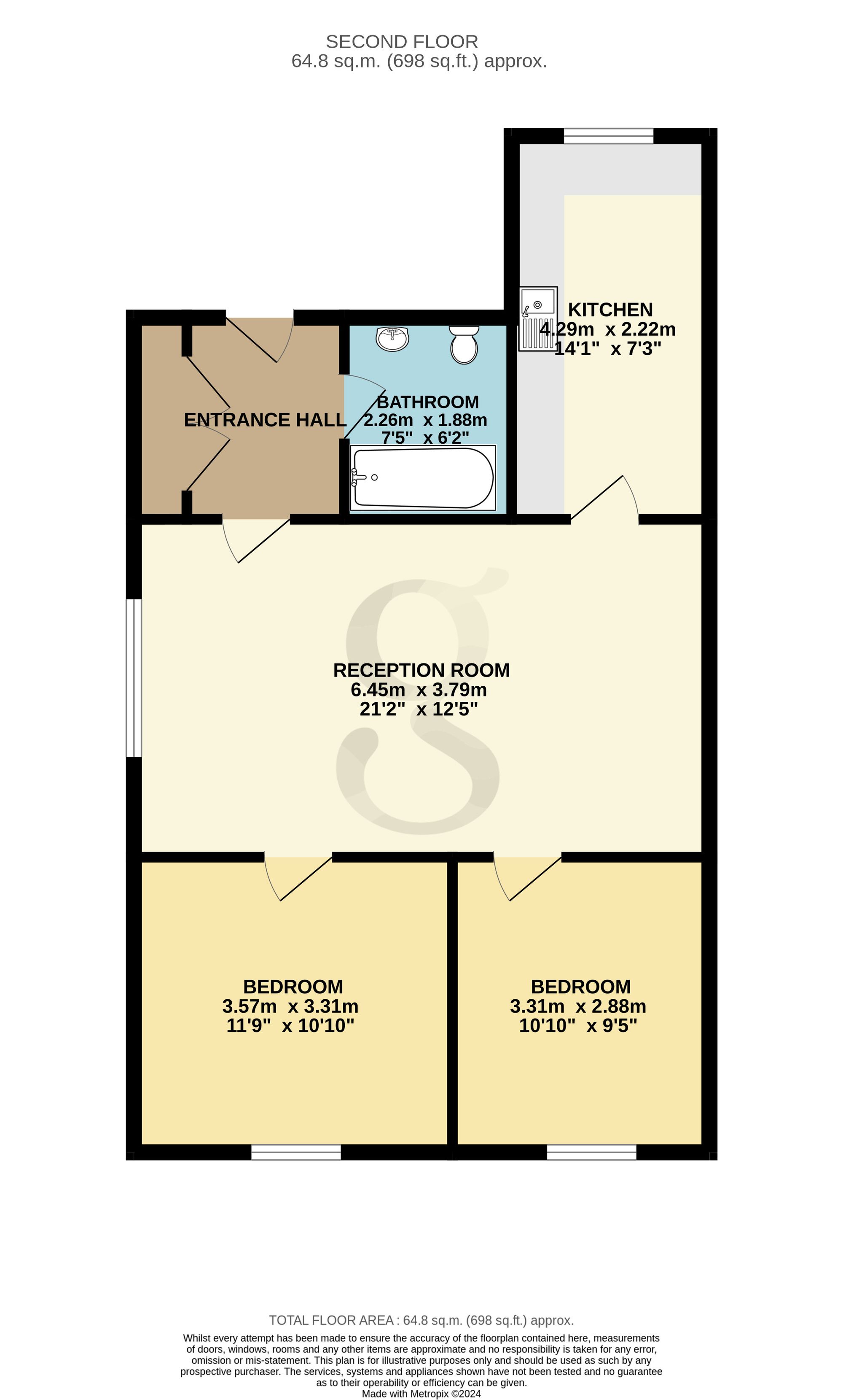 Flat 3, Ashley House St. Saviours Hill, Jersey floorplan