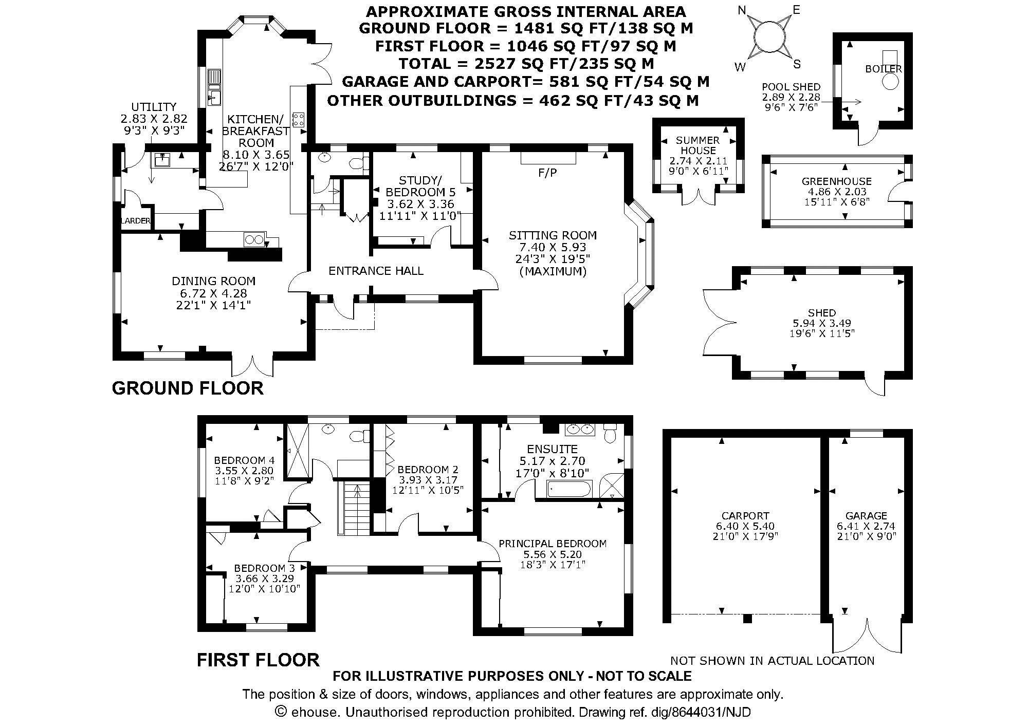 Quarry Hill Farmhouse, Peaslake Road, Ewhurst floorplan