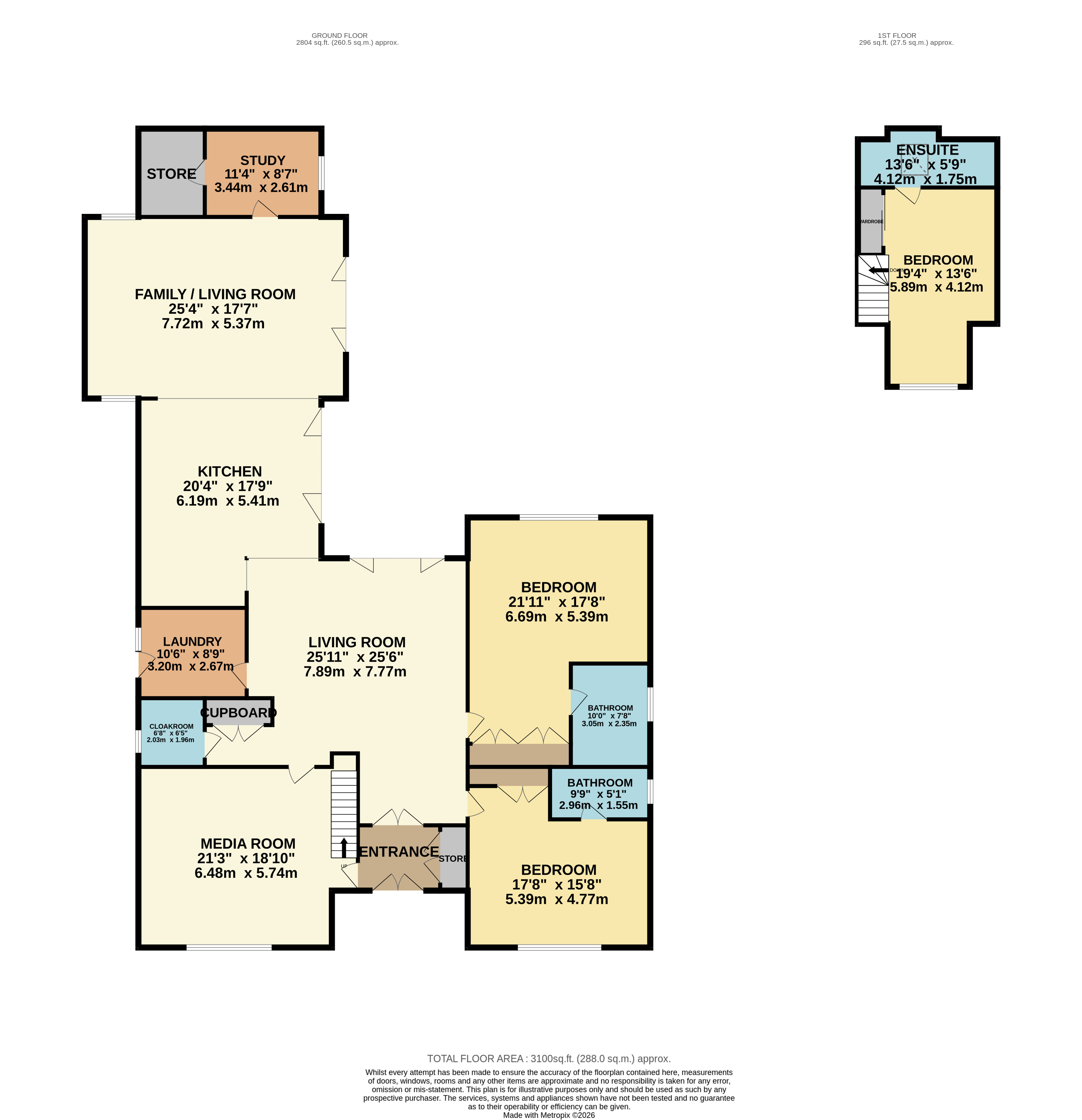 52, Abington Park Crescent, Northampton floorplan