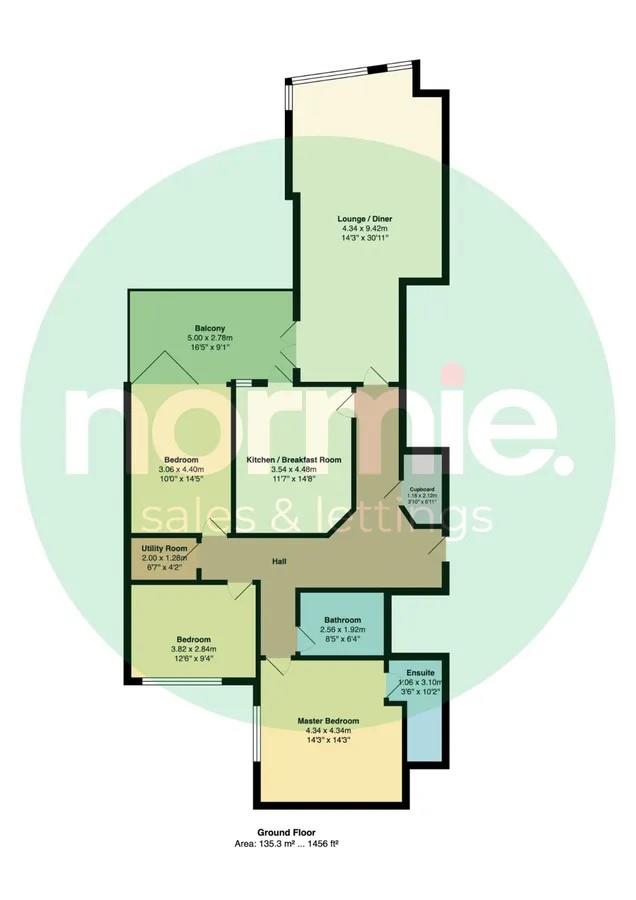 Apartment 6, 70, Upper Park Road, Salford floorplan