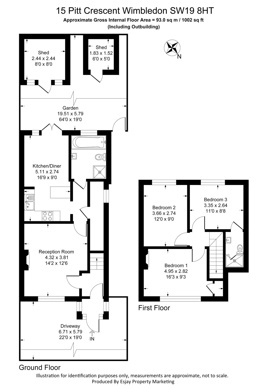 15, Pitt Crescent, Merton floorplan