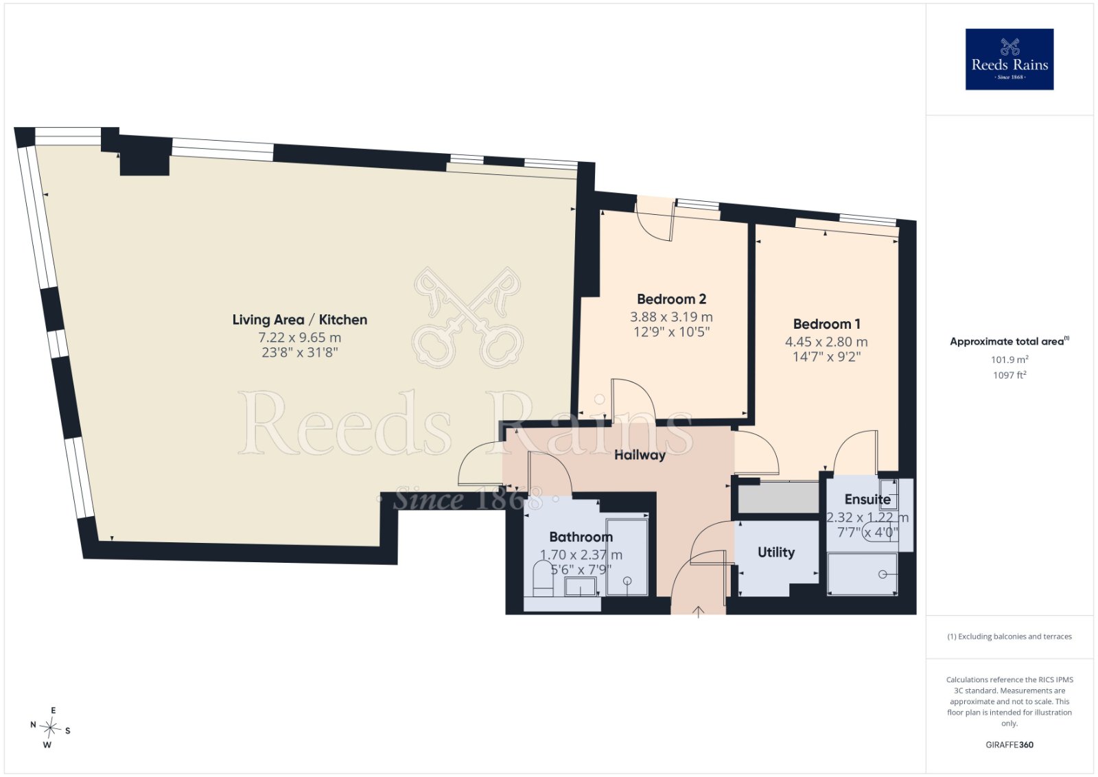 Flat A5905, 9, Owen Street, Manchester floorplan