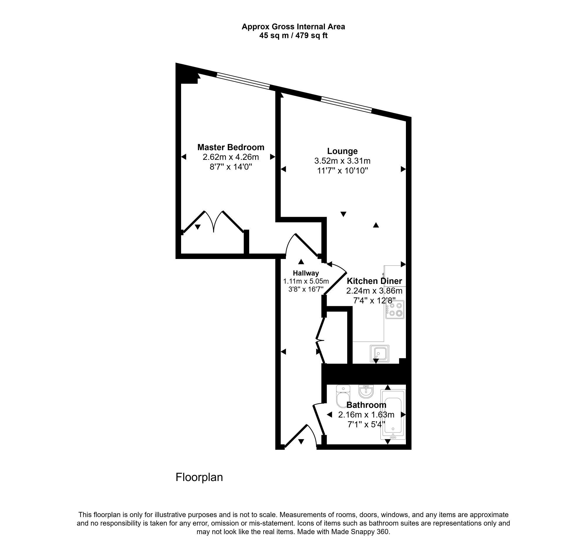 Apartment 24, Marina Point Eastreet, Chatham floorplan