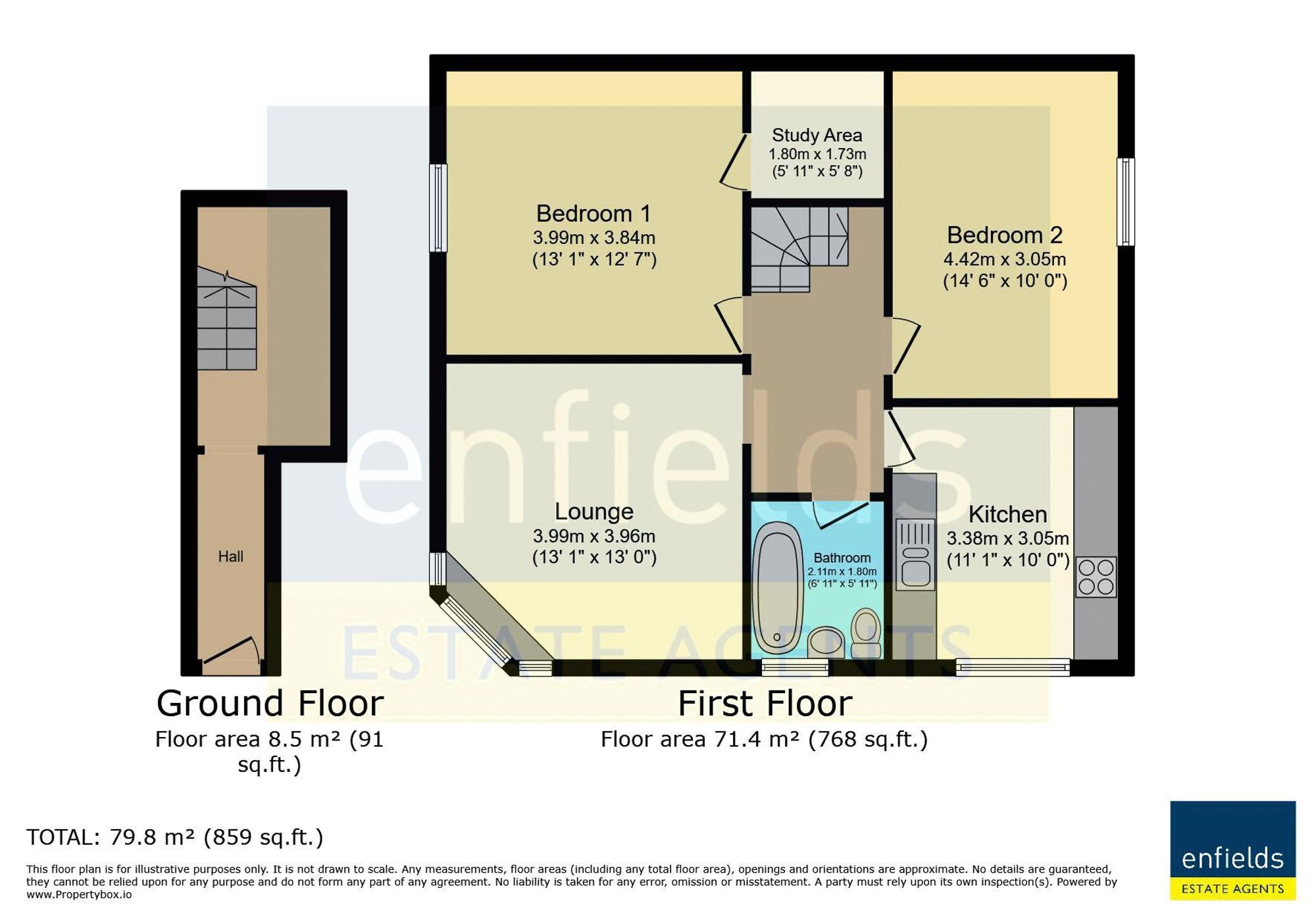 877 Wimborne Road, Bournemouth floorplan