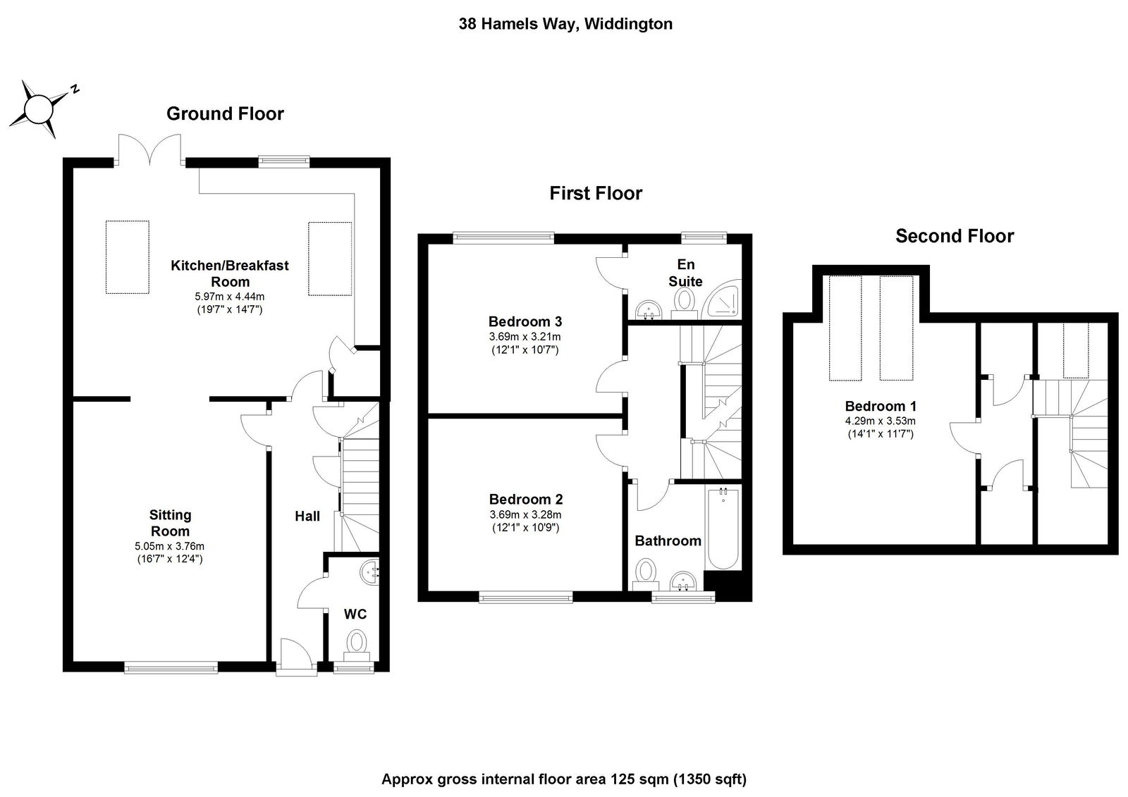 38, Hamel Way, Saffron Walden floorplan