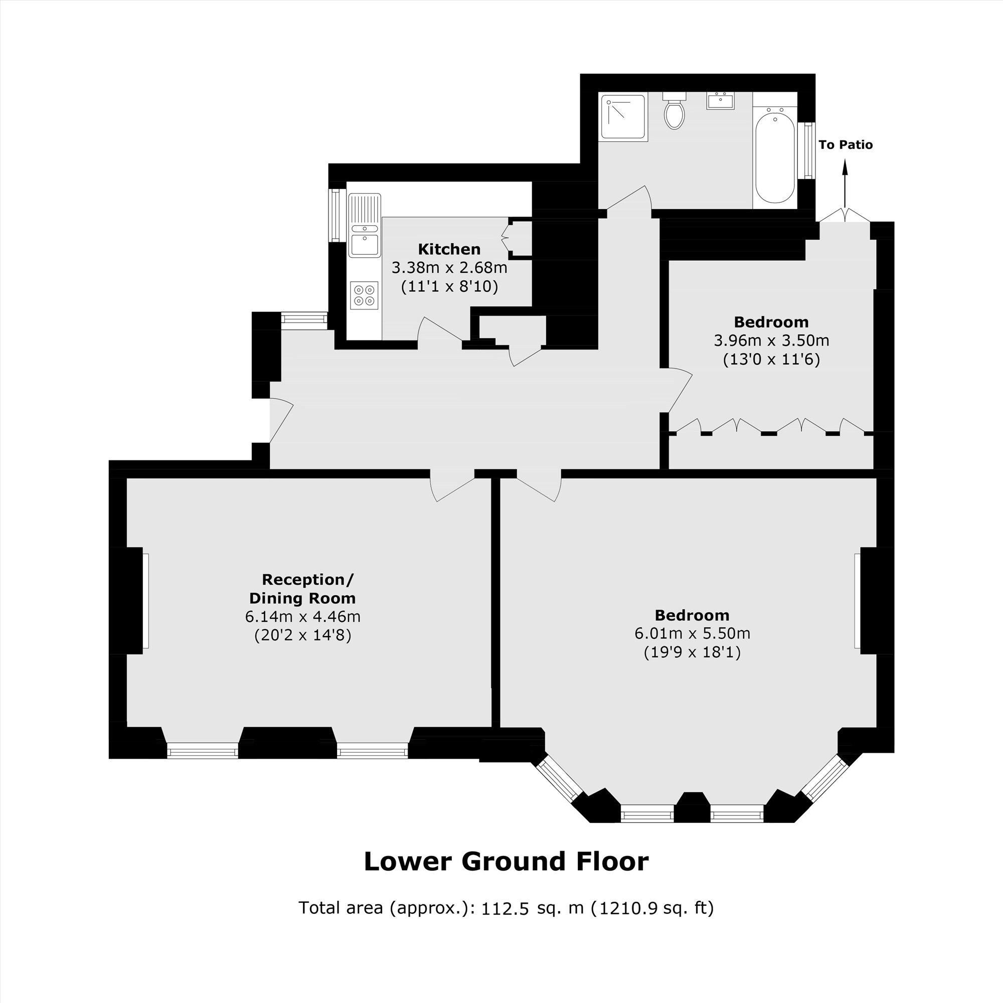57, Ashley Gardens, London floorplan
