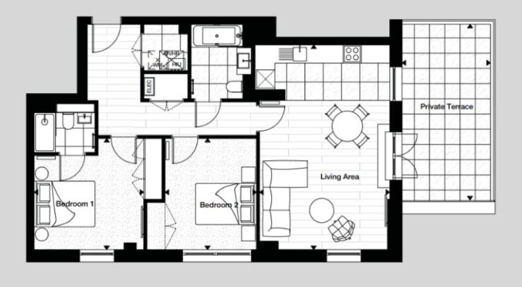 48,  Maple House, Empire Way, Wembley floorplan
