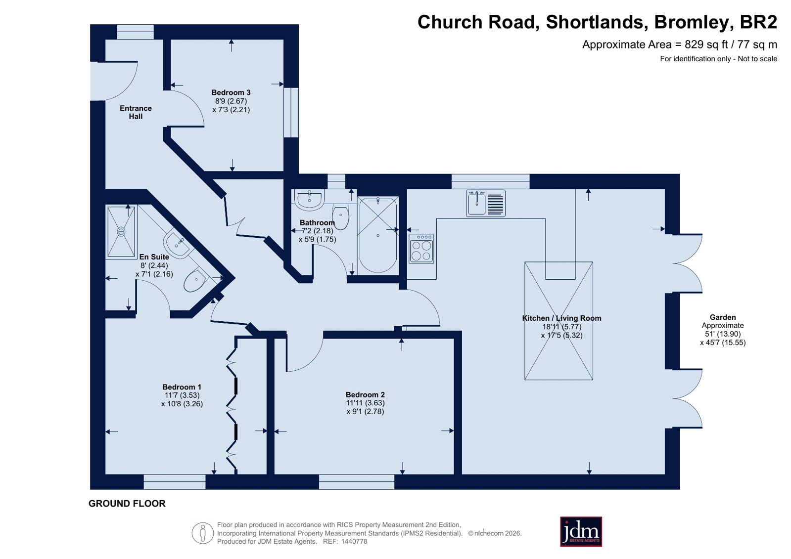 Flat 2, 1A,, Church Road, Bromley floorplan