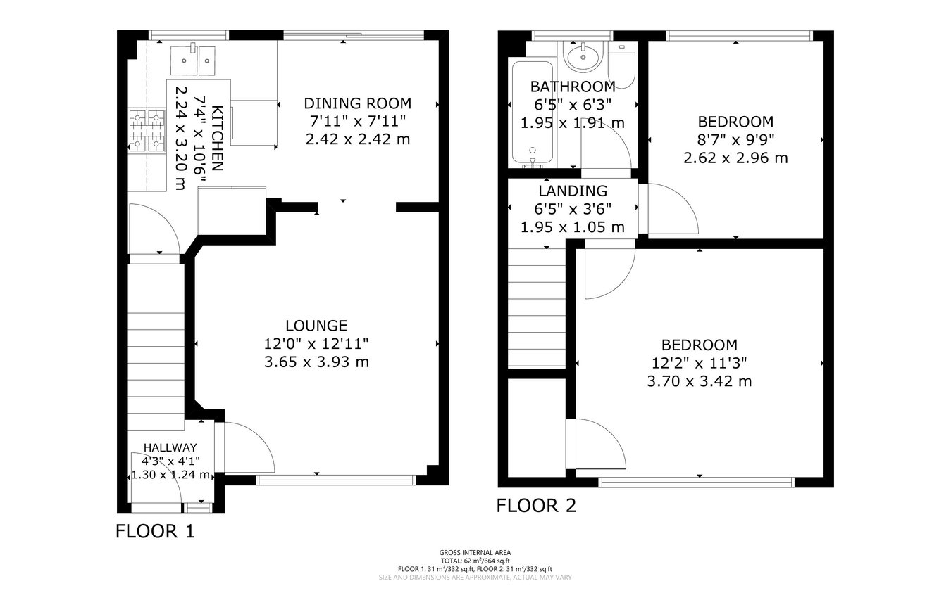 27, Farne Close, Hailsham floorplan