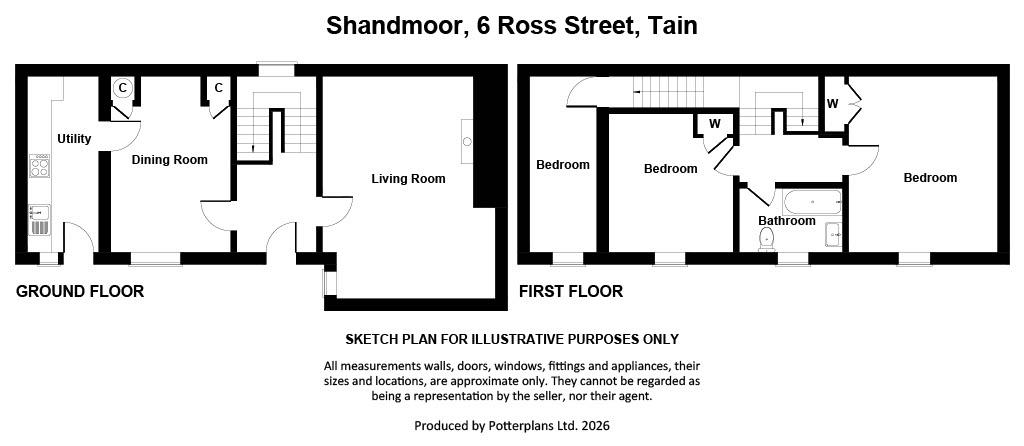 Shandmoor, 6 Ross Street, Tain floorplan