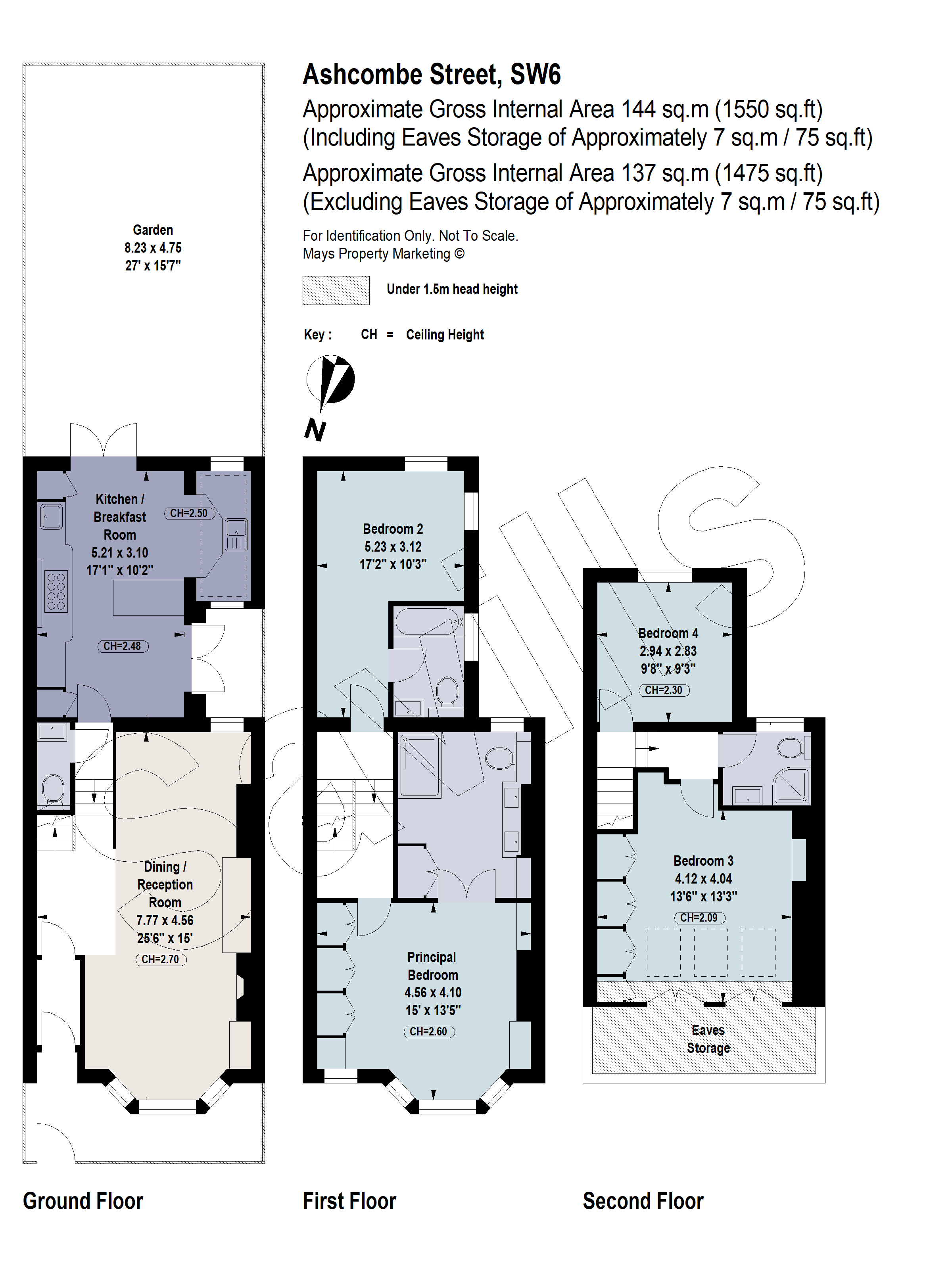 27, Ashcombe Street, London floorplan