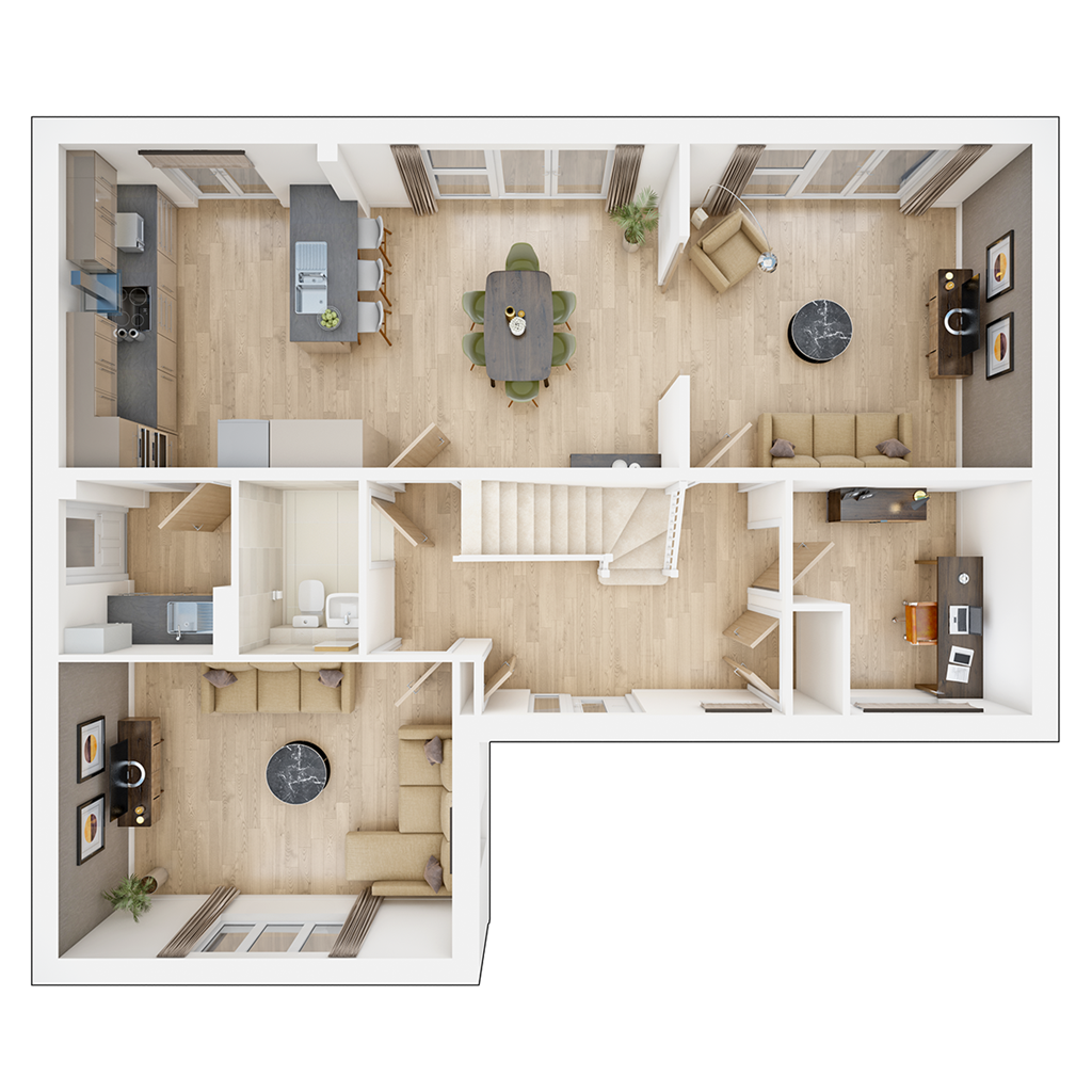 The Wadeford - Plot 374, Salden Place West, Whaddon Road, Newton Longville, Milton Keynes floorplan