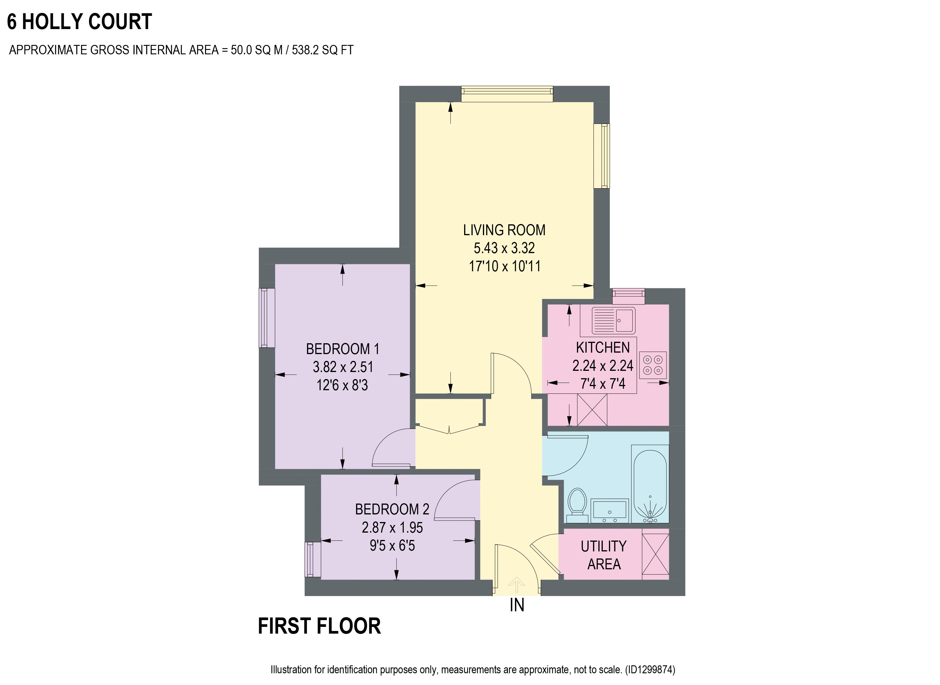 6 Holly Court, Glenthorne Close, Chesterfield floorplan