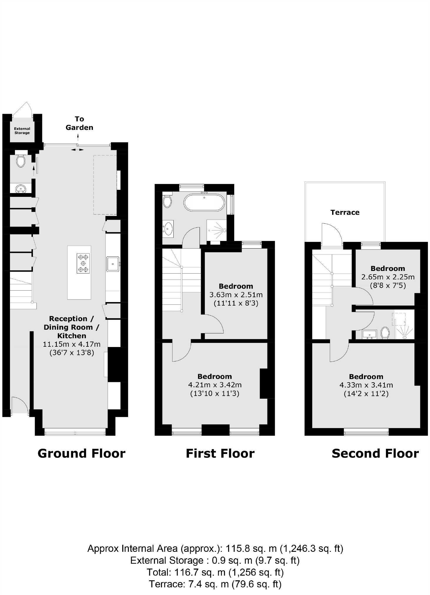 3, North Hill Avenue, London floorplan