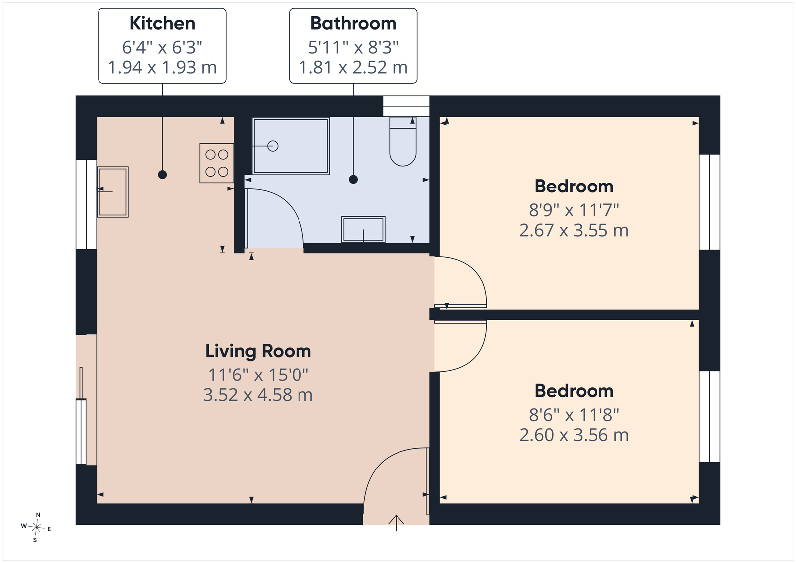 Mennabroom, St. Neot floorplan