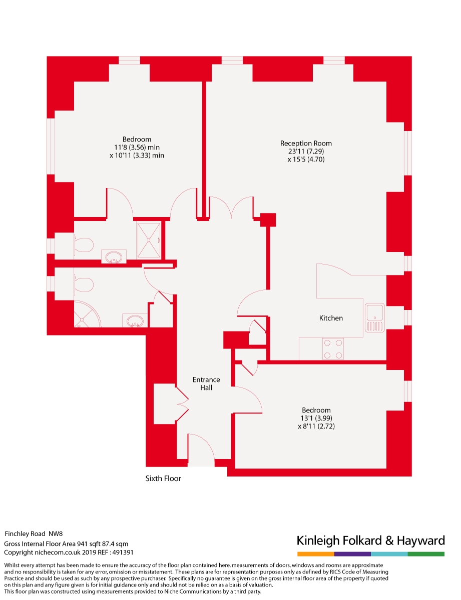 Flat 71 Apsley House,, Finchley Road, London floorplan