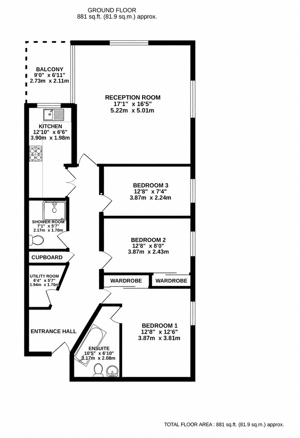 Marklands, Bristol floorplan