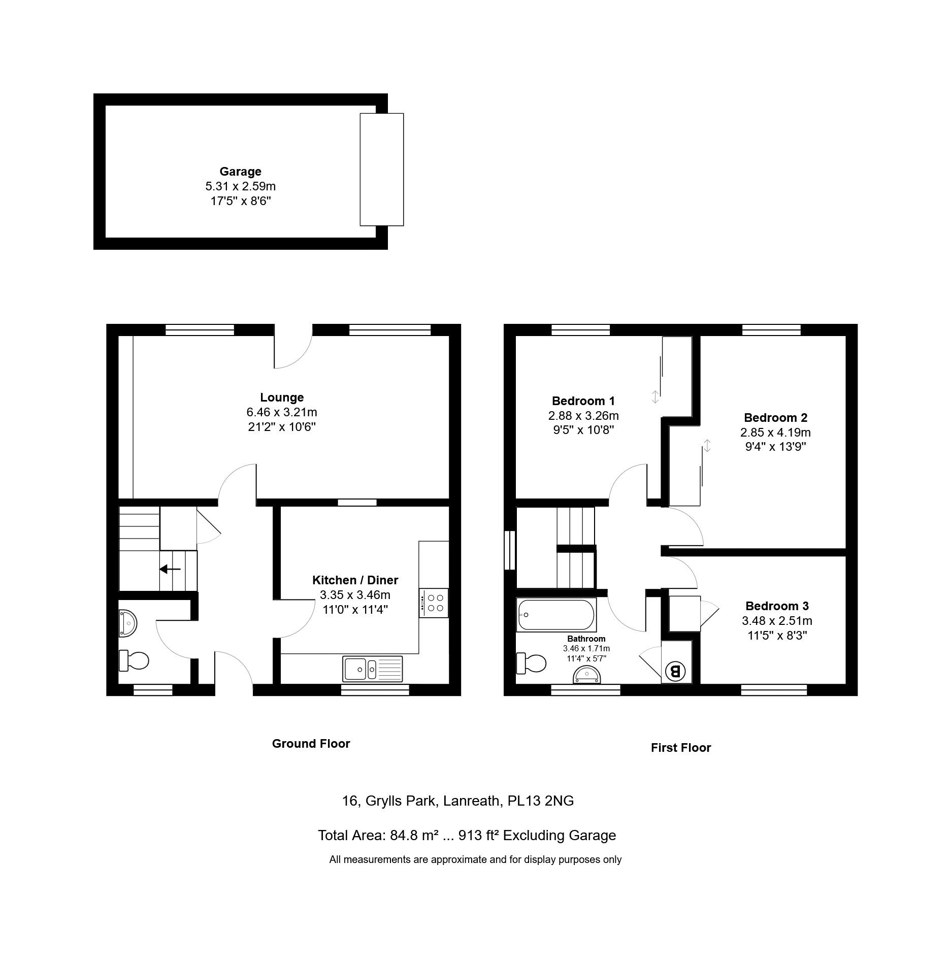 16, Grylls Park, Looe floorplan