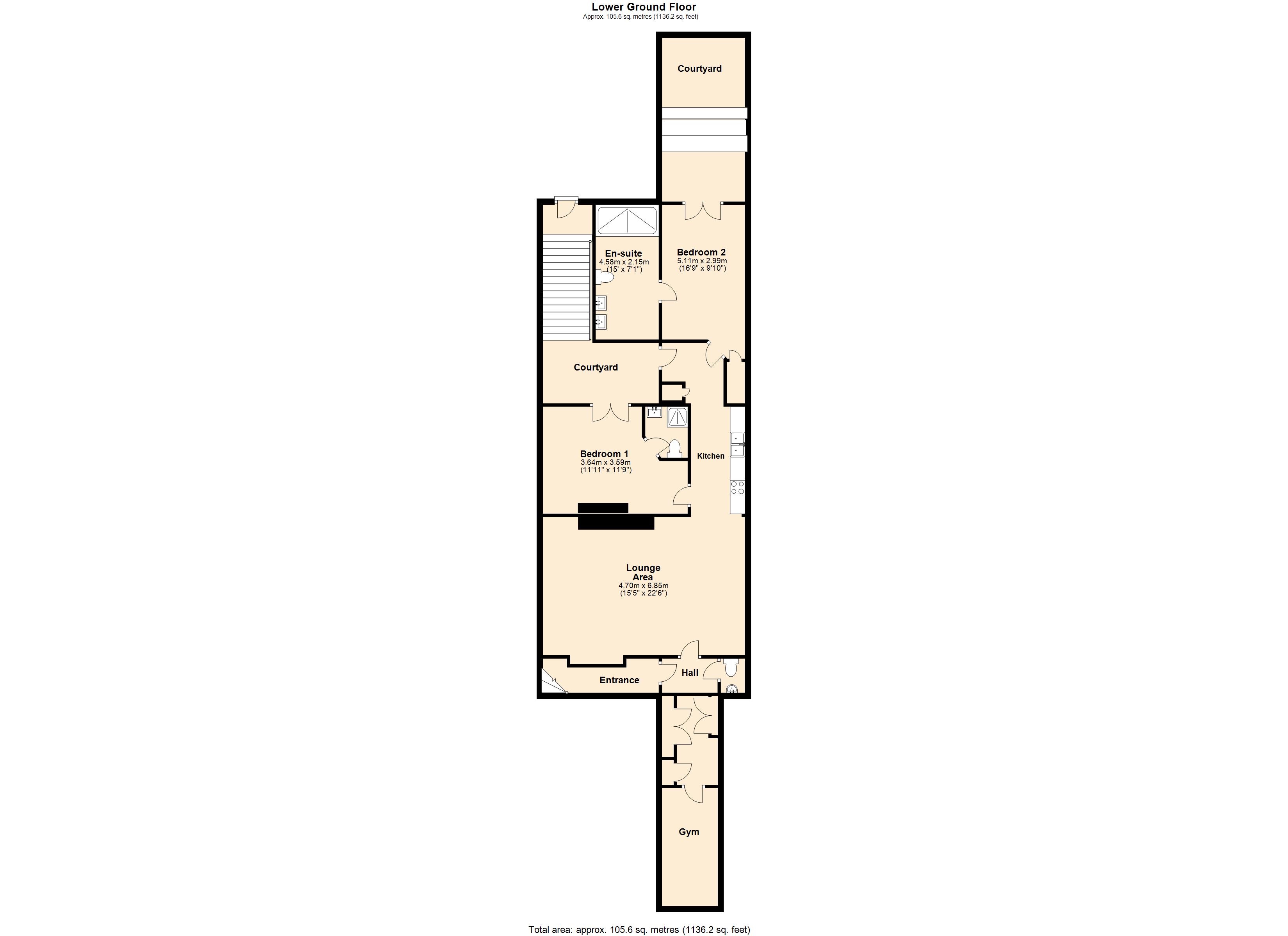 Bottom Flat, 5, Nelson Crescent, Ramsgate floorplan