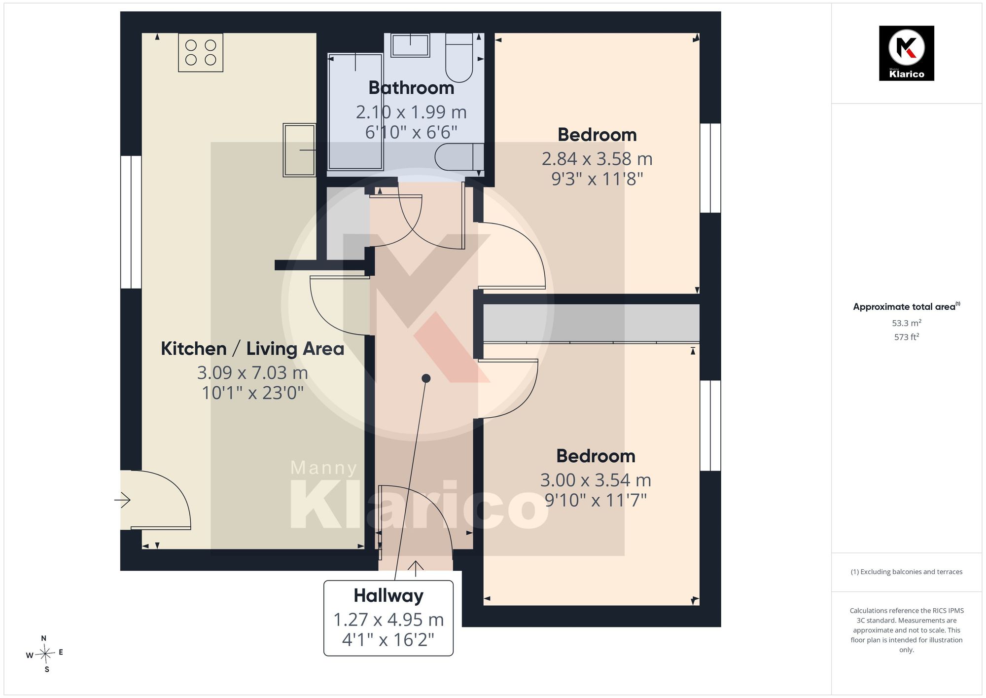 Flat 2, 32 Electric Way, Birmingham floorplan