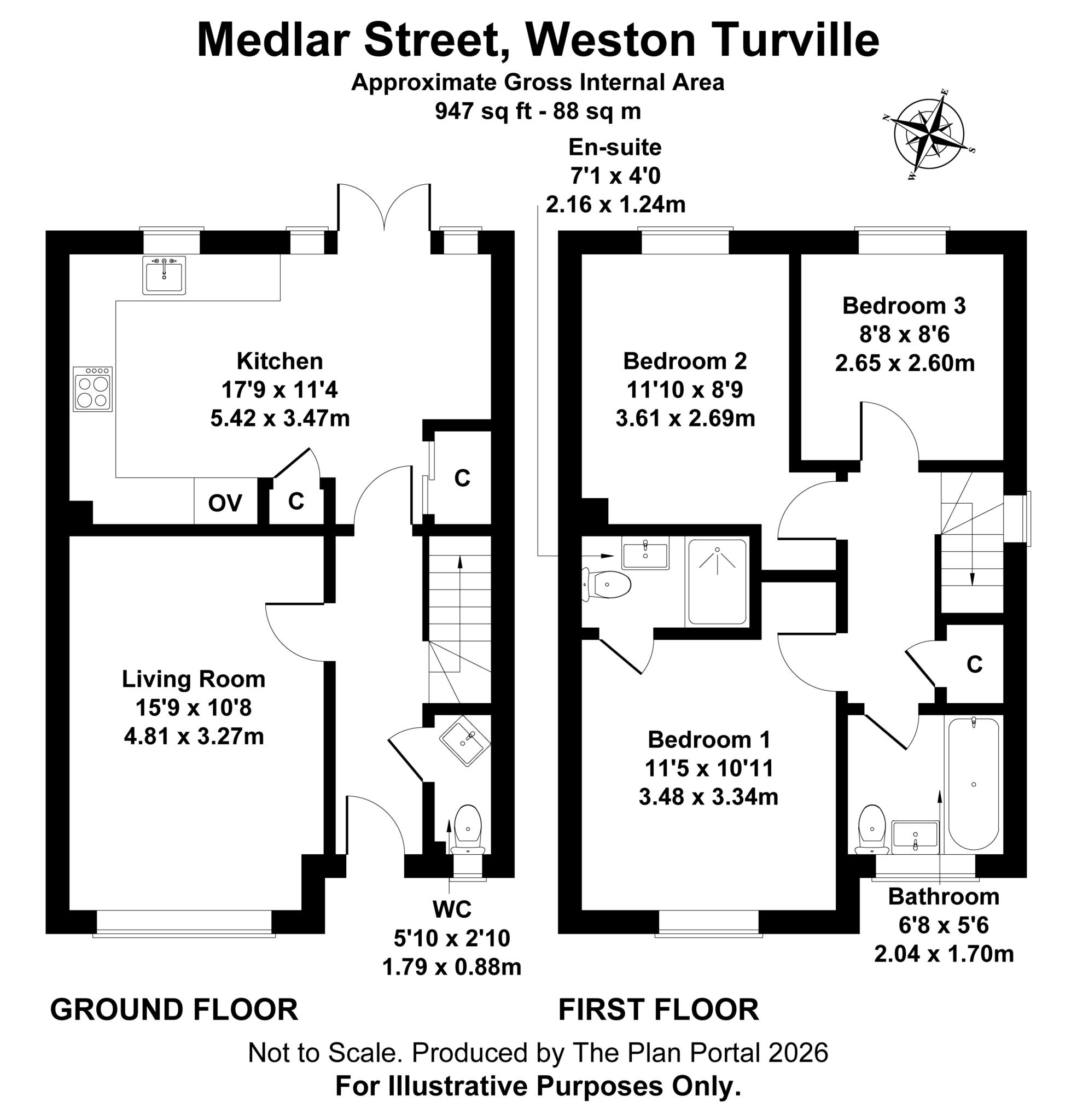 52, Medlar Street, Aylesbury floorplan