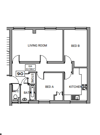 1, -180 Pearson Road, Ipswich floorplan