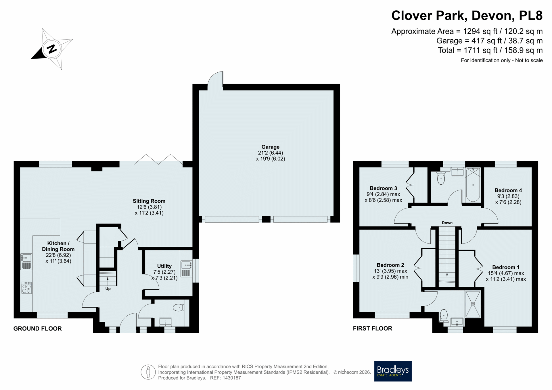 12, Clover Park, Plymouth floorplan
