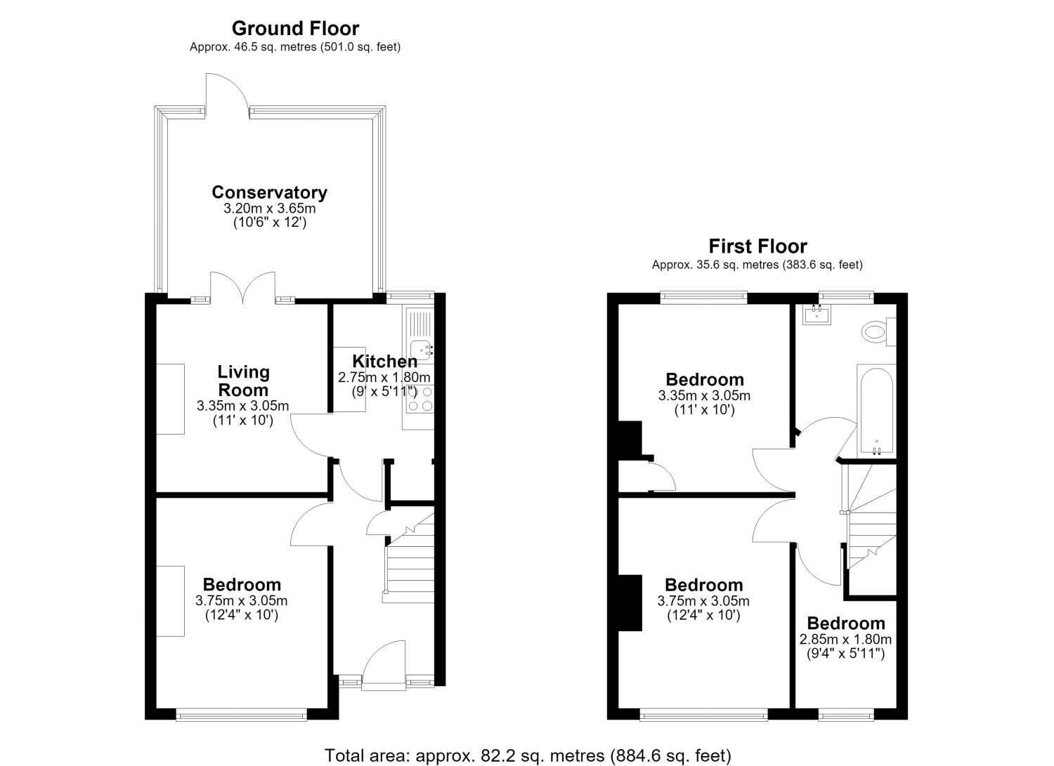 10, South Road, Egham floorplan