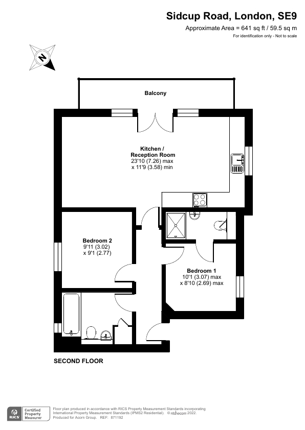 Sidcup Road, London Se9, 2 Bedroom Flat For Sale - 61979009 