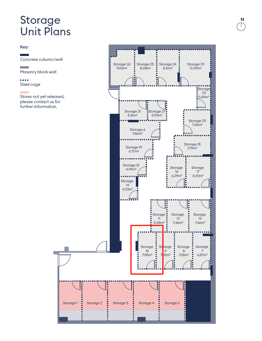 Oval Village storage 10, Gasholder Place, London floorplan