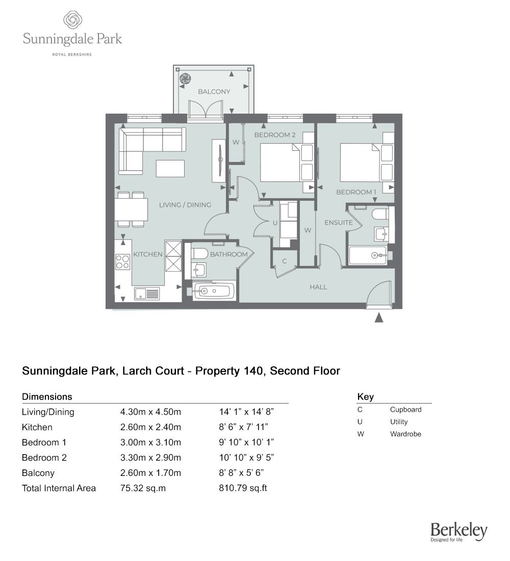 Plot 140 Larch Court,, Sunningdale Park, Sunningdale floorplan