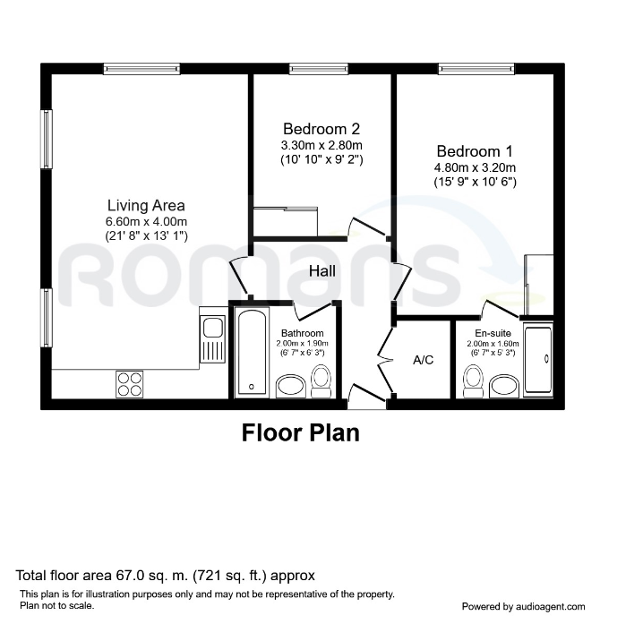 2 Bedrooms Flat to rent in Drake Way, Reading RG2