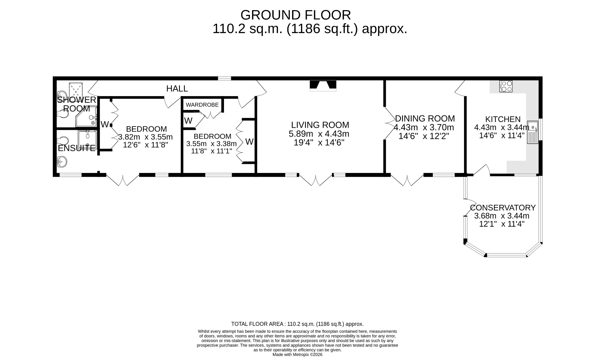 The Brambles, Middle Colenso, Penzance floorplan
