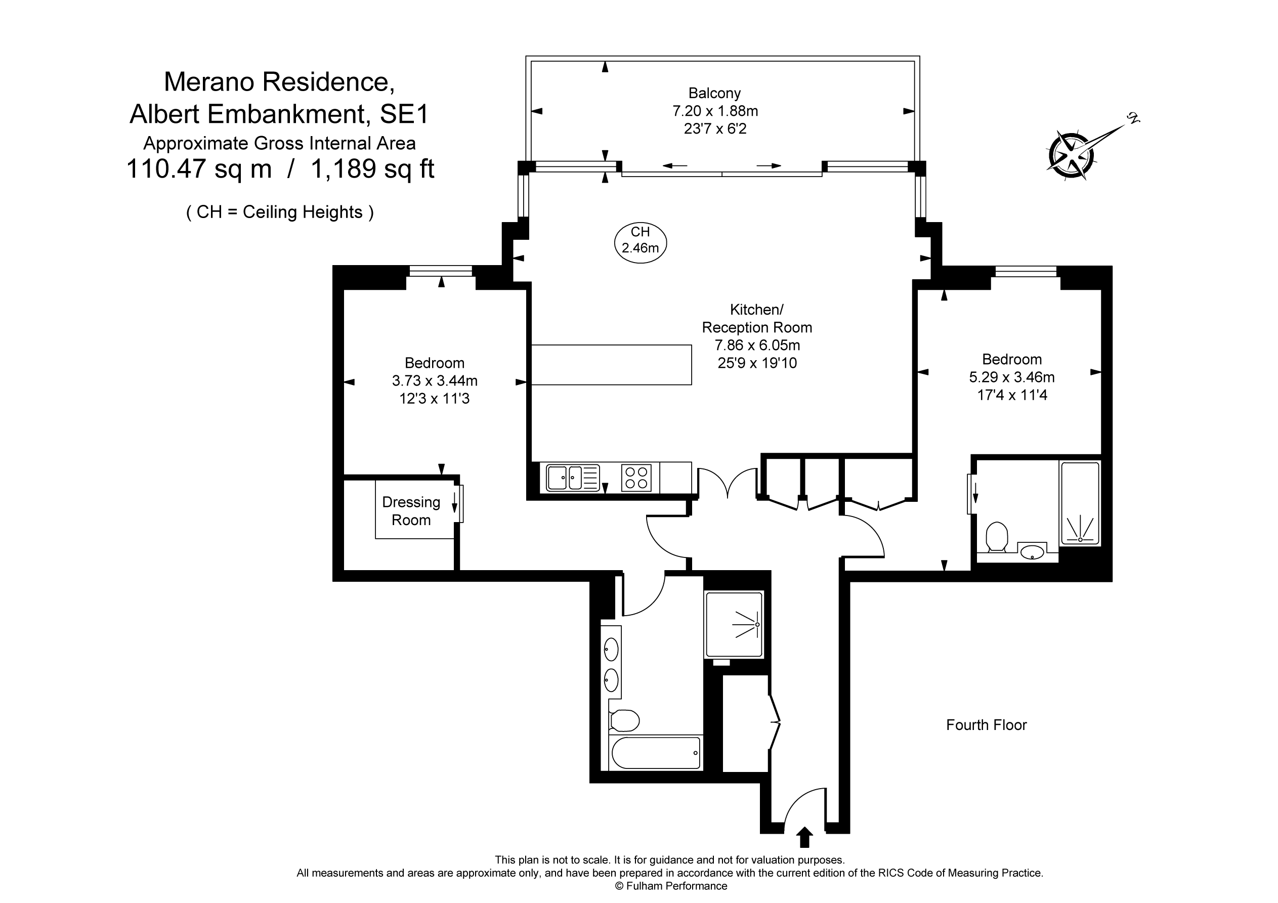 2 Bedrooms Flat to rent in Merano Residences, Albert Embankment SE1