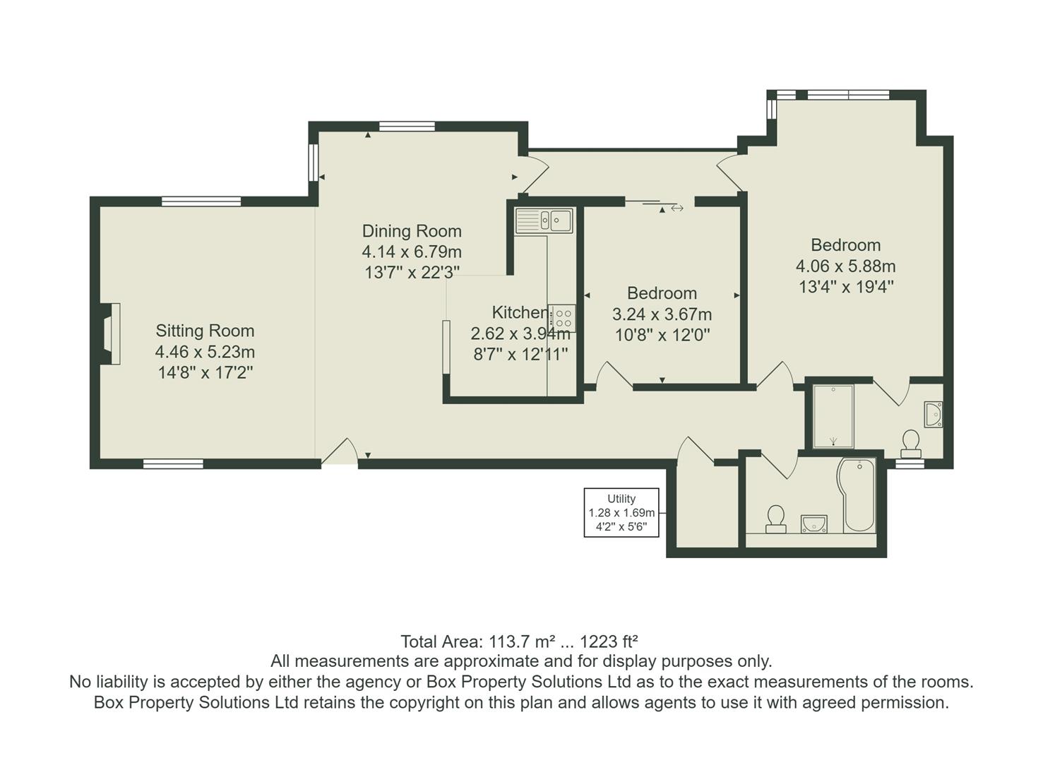 Apartment 3, 42, Grove Road, Ilkley floorplan