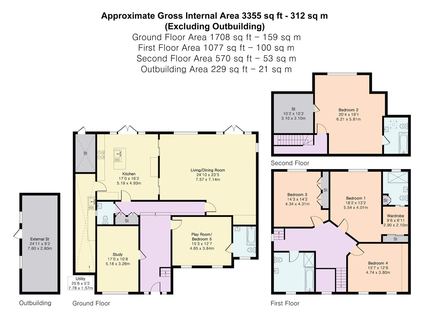 Dene Hollow,, Great North Road, Brookmans Park floorplan