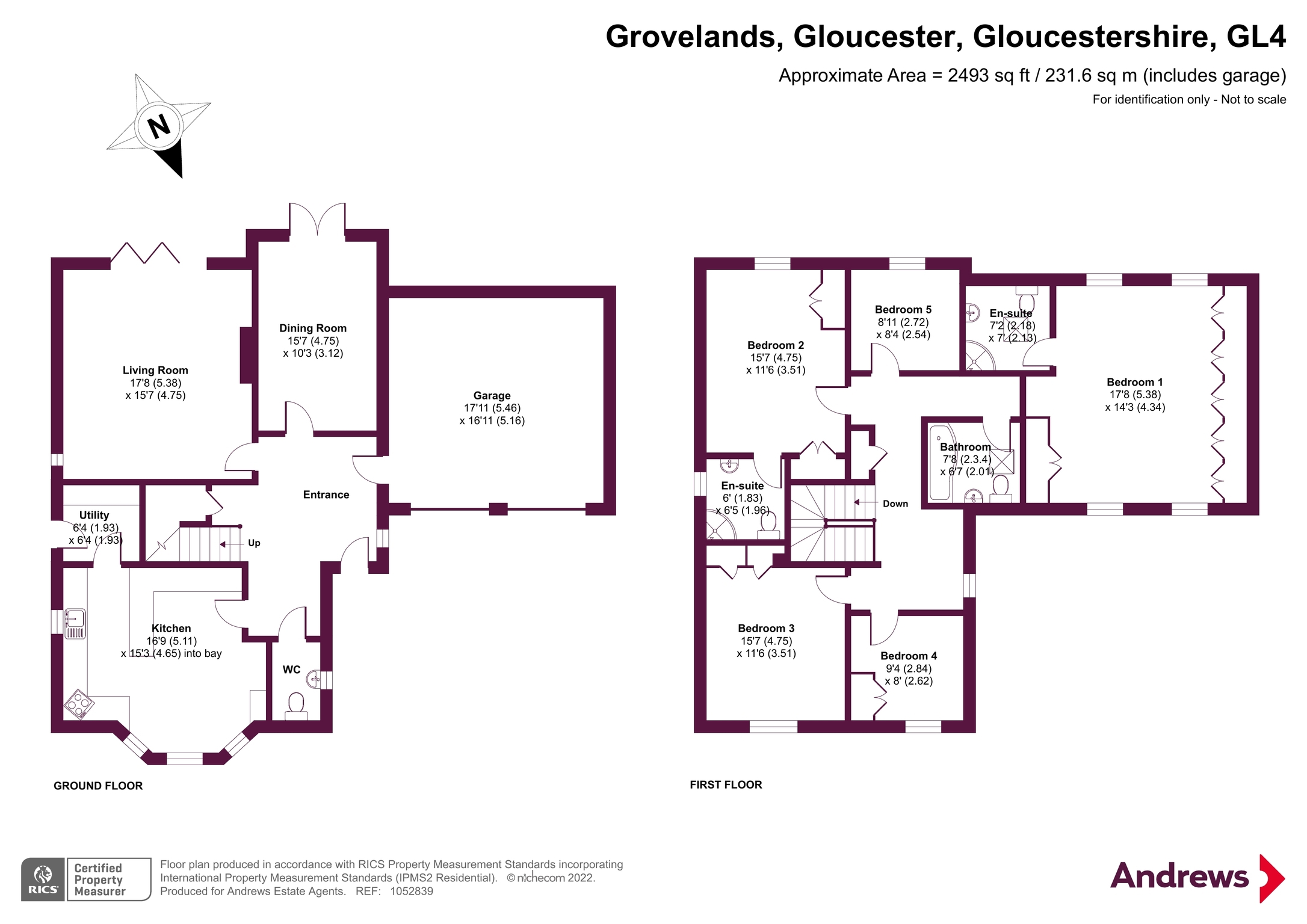 Grovelands, Gloucester, Gloucestershire GL4, 5 bedroom detached house