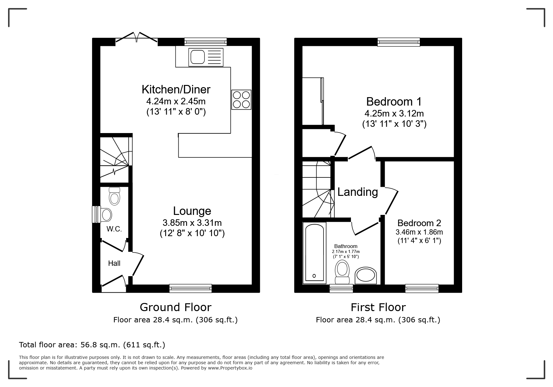 45, Chaffinch Drive, Hebburn floorplan