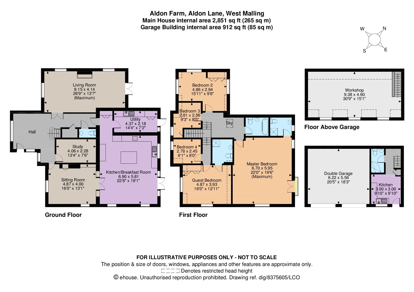 5 Bedrooms Detached house for sale in Aldon Lane, Offham, West Malling, Kent ME19