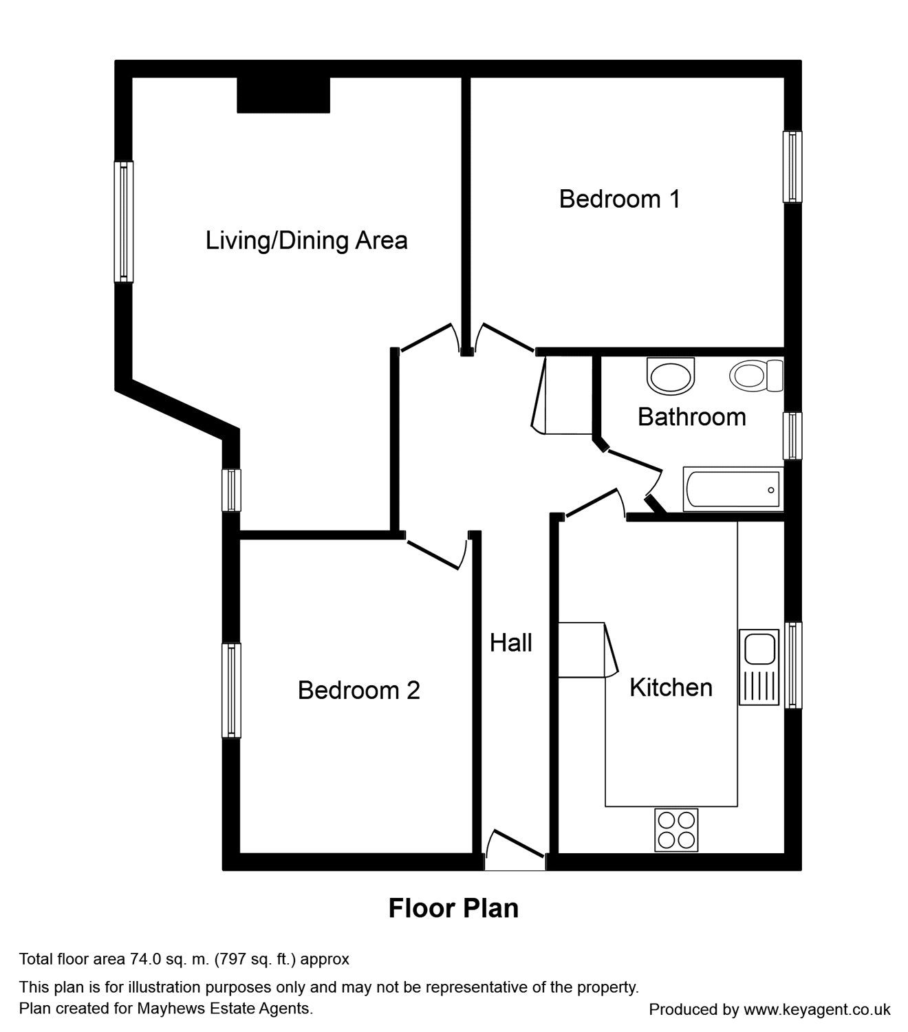 2 Bedrooms Maisonette for sale in Horley, Surrey RH6