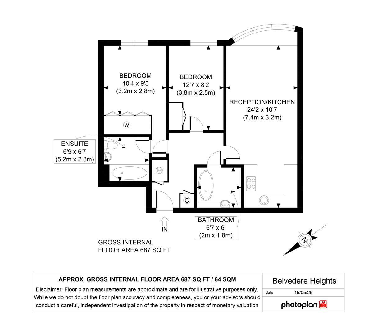 Flat 506, 199, Belvedere Heights, Marylebone, London floorplan