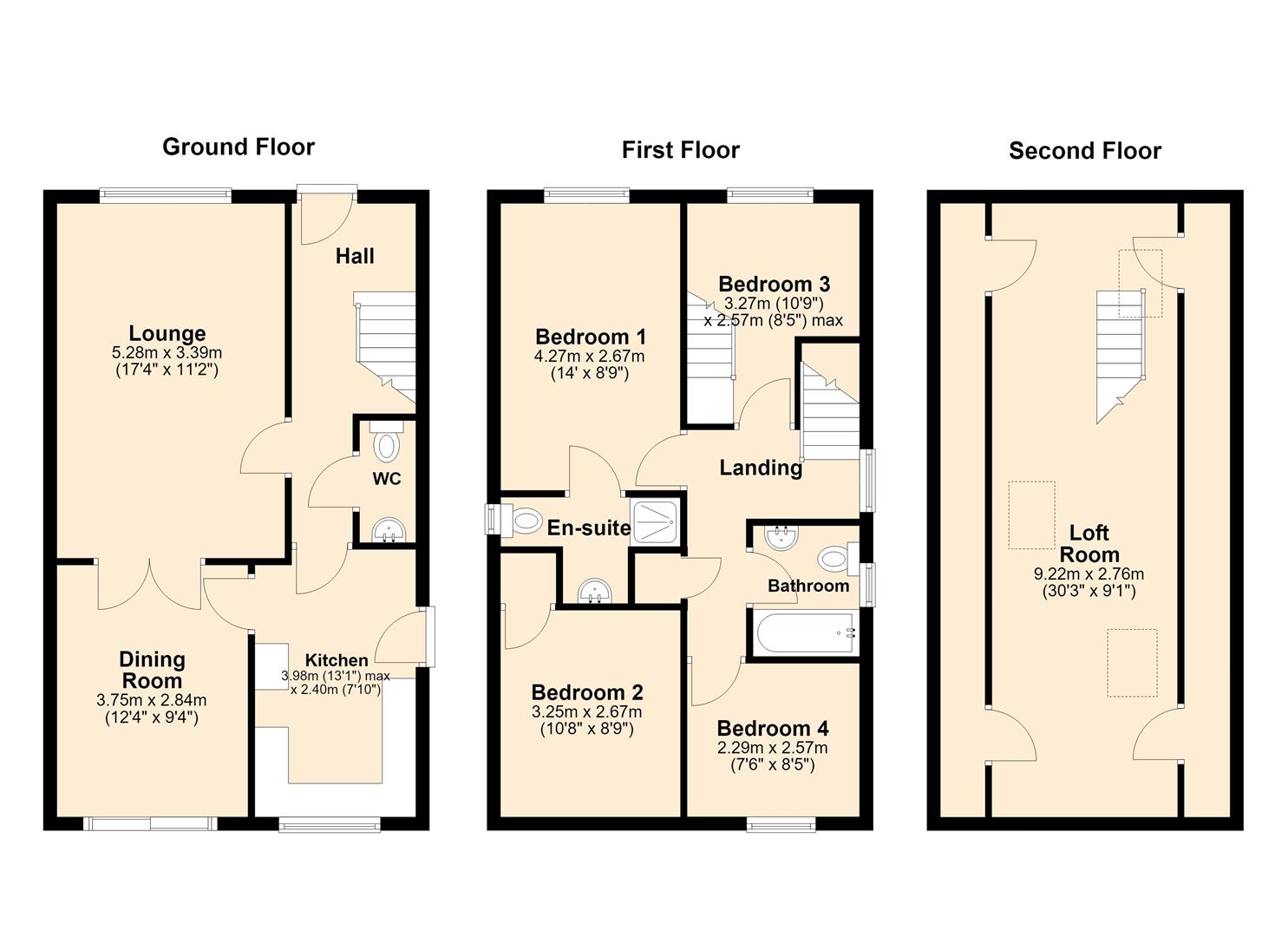 65, Bowmont Way, Hull floorplan