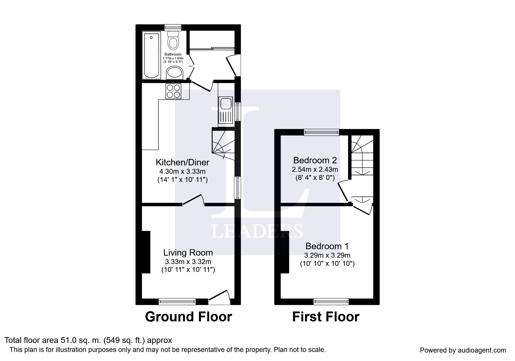 2 Bedrooms End terrace house to rent in Triangle Road, Haywards Heath RH16