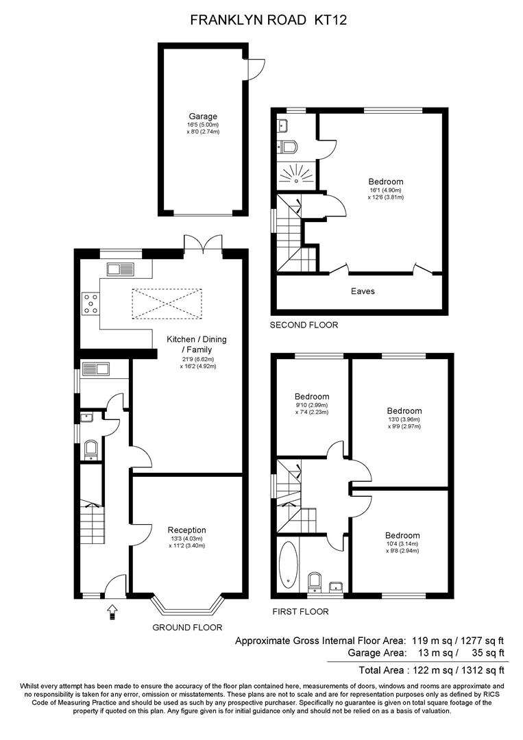 4 Bedrooms Semi-detached house for sale in Franklyn Road, Walton-On-Thames KT12