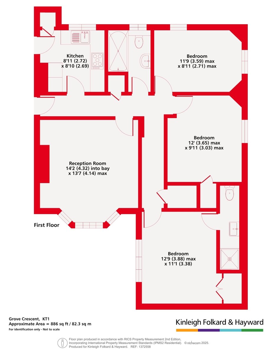 Flat 4 St James Court,, Grove Crescent, Surrey floorplan
