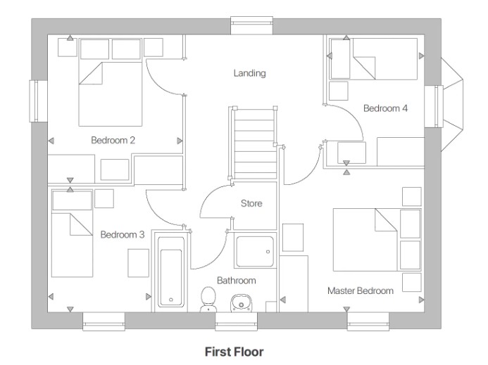 The Melbourne, Plot 377, Field Farm, Stapleford floorplan