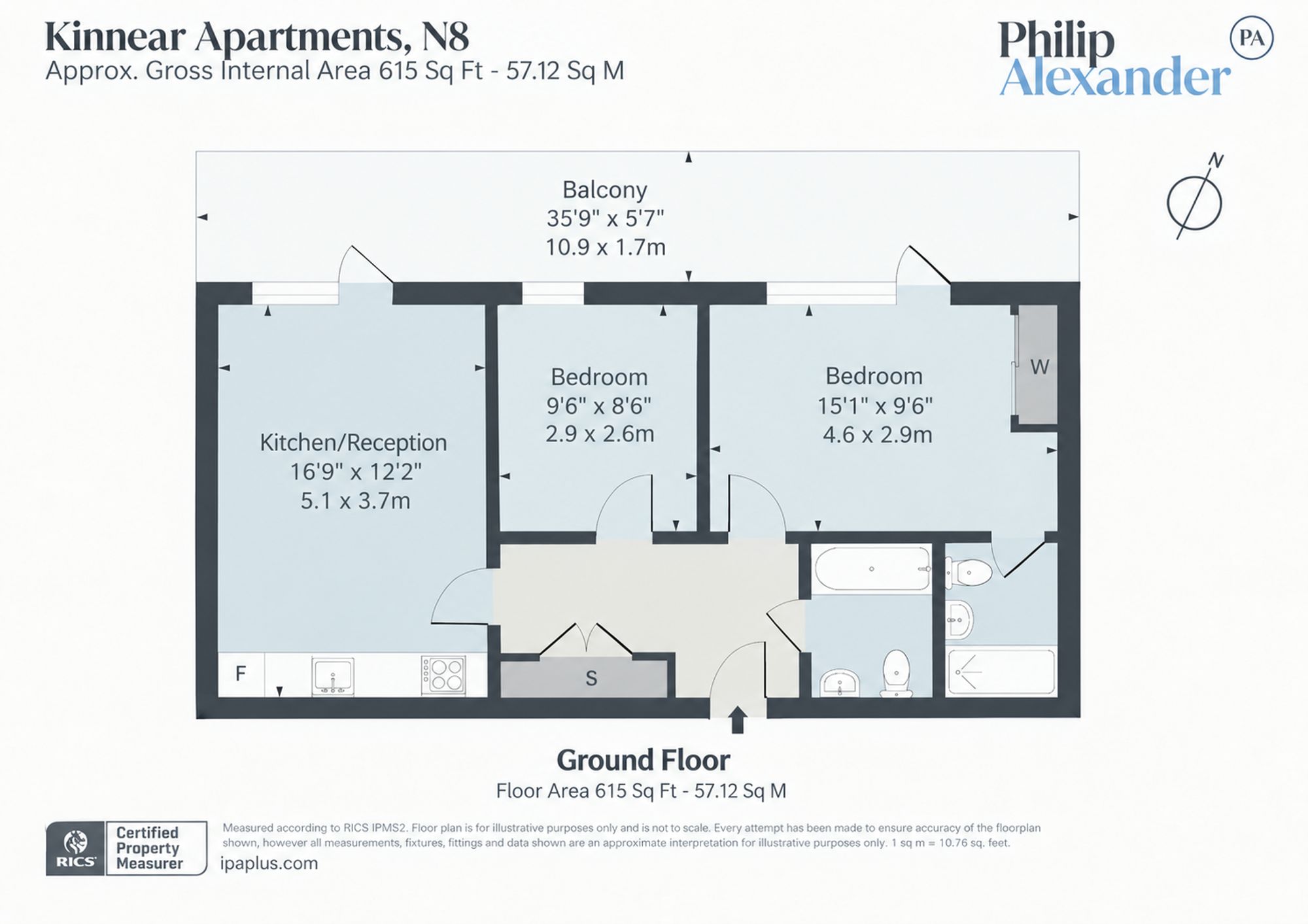 Flat 4, Kinnear Apts Chadwell Lane, London floorplan