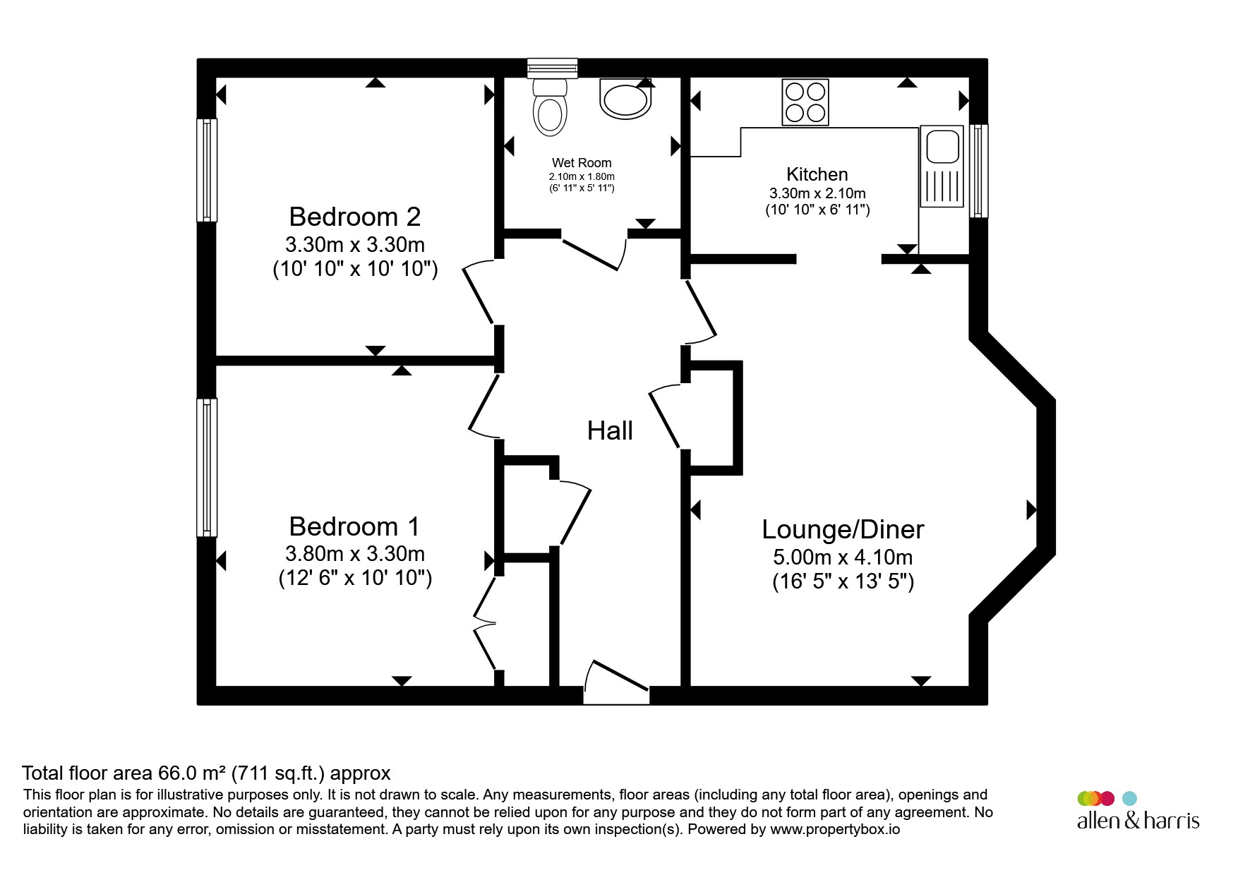 Flat 1, 17, Bennett Gardens, Frome floorplan